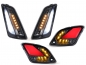 Mobile Preview: Blinker-Set vorne+hinten - MOTO NOSTRA - dynamisches LED Lauflicht, Tagfahrlicht vorne + Positionslicht hinten - Vespa GTS/GTV 125-300 ccm (Bj. 2014-2018) - smoked