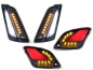 Preview: Blinker-Set vorne+hinten - MOTO NOSTRA - dynamisches LED Lauflicht, Tagfahrlicht vorne + Positionslicht hinten - Vespa GTS/HPE 125-300ccm (Bj. 2019-2022) - smoked