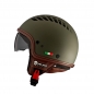 Mobile Preview: Demi-Jet-Helm - HELMO MILANO ViaColVento - grün-matt (army green)