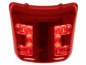 Mobile Preview: POWER1 LED-Rücklicht inkl. Rücklichtrahmen schwarz-glänzend mit CE Prüfzeichen - Vespa HPE (Bj. 2019-2022) - rot-transparentes Glas
