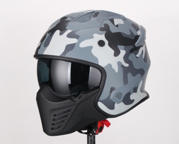 Helm - VITO JET BRUZANO CAMO - camouflage