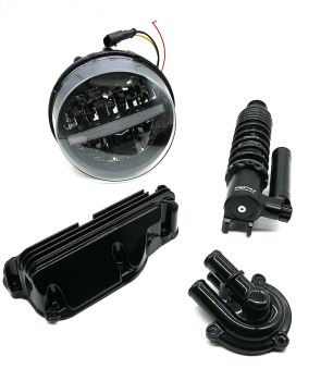 GTS-Package 5 - GASOLINA - Vespa GTS/HPE 125-300 ccm (Bj. 2023-2024) - schwarz-glänzend mit BGM-Stoßdämpfer