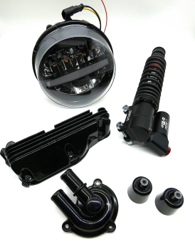 GTS-Package 12 - GASOLINA - Vespa GTS/HPE 125-300 ccm (Bj. 2023-2024) - schwarz-glänzend mit YSS-Stoßdämpfer