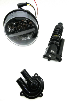 GTS-Package 13 - GASOLINA - Vespa GTS/HPE 125-310 ccm (ab Bj. 2023) - schwarz-glänzend mit BGM-Stoßdämpfer