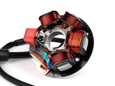Zündgrundplatte HP V2.5 Silikon - BGM PRO - Vespa ET3/PK N,S,XL,XL2/V50 50-125 ccm - 5-Spulen, 6-Kabel (Rundstecker mit 3-Pins) - für Fahrzeuge ohne Batterie