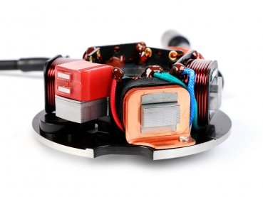 Zündgrundplatte HP V2.5 Silikon - BGM PRO - Vespa ET3/PK N,S,XL,XL2/V50 50-125 ccm - 5-Spulen, 6-Kabel (Rundstecker mit 3-Pins) - für Fahrzeuge ohne Batterie