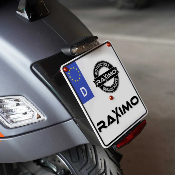 Nummernschildhalter Rücklicht - RAXIMO - Vespa GTS/HPE 125-310 ccm (ab Bj. 2023) - schwarz