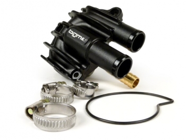 Wasserpumpendeckel - BGM PRO Faster Flow - Vespa GT/GTS/GTL/GTV/HPE 125-310 ccm  (ab Bj. 2005) - schwarz-eloxiert