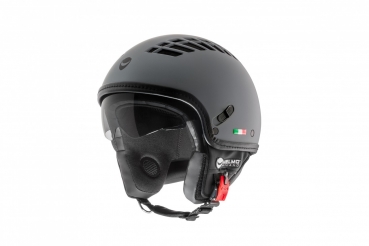 Demi-Jet-Helm - HELMO MILANO ViaColVento - grau-matt