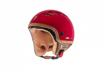 Demi-Jet-Helm - HELMO MILANO ViaColVento - rot-matt