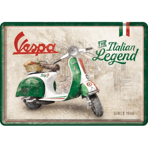 Blechpostkarte - NOSTALGIC ART - Vespa "The Italian Legend"