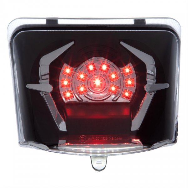 LED-Rücklicht - MK II - Vespa GTS/GTV/HPE 125-300 ccm (Bj. 2019-2022) - schwarz-glänzend mit transparentem Glas