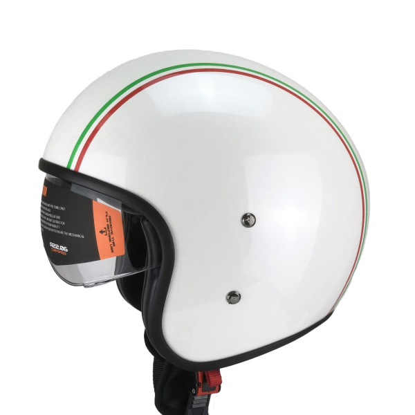 Jet-Helm - AXXIS Hornet Fiber SV  Italy - weiß-glänzend