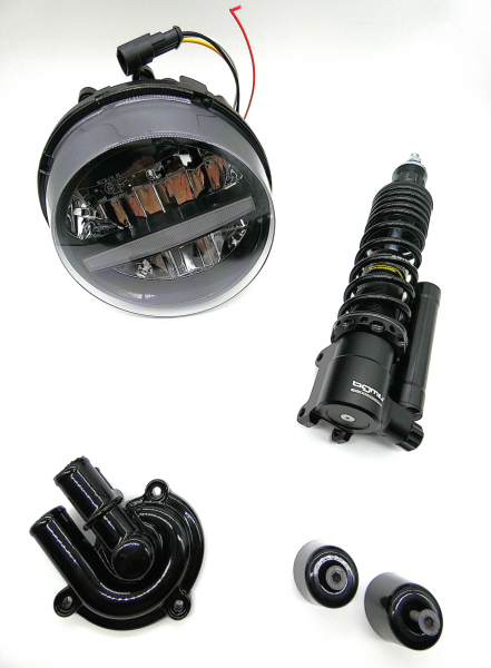 GTS-Package 3 - GASOLINA - Vespa GTS/HPE 125-310 ccm (ab Bj. 2023) - schwarz-glänzend mit BGM-Stoßdämpfer