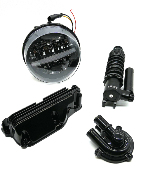 GTS-Package 5 - GASOLINA - Vespa GTS/HPE 125-300 ccm (Bj. 2023-2024) - schwarz-glänzend mit BGM-Stoßdämpfer