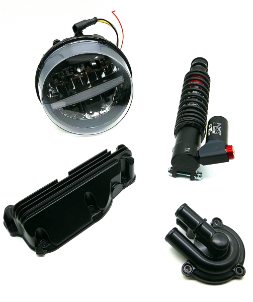 GTS-Package 7 - GASOLINA - Vespa GTS/HPE 125-300 ccm (Bj. 2023-2024) - schwarz-matt mit YSS-Stoßdämpfer