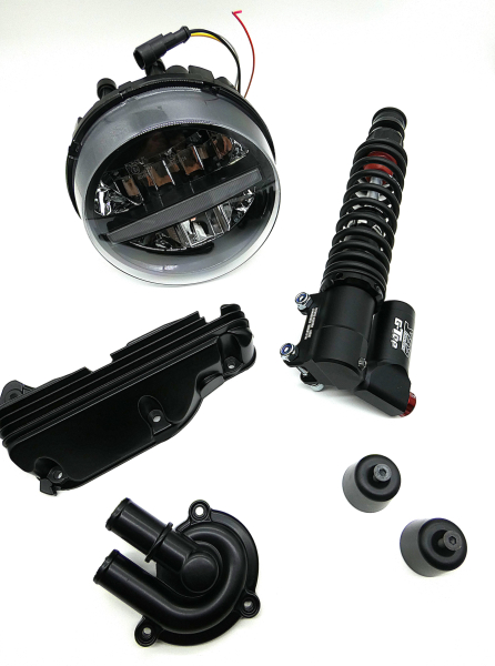 GTS-Package 10 - GASOLINA - Vespa GTS/HPE 125-300 ccm (Bj. 2023-2024) - schwarz-matt mit YSS-Stoßdämpfer
