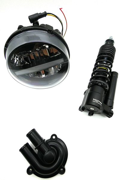 GTS-Package 14 - GASOLINA - Vespa GTS/HPE 125-310 ccm (ab Bj. 2023) - schwarz-matt mit BGM-Stoßdämpfer