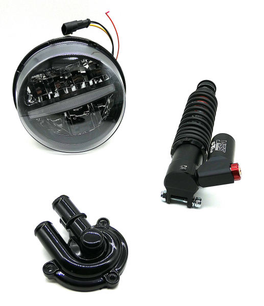 GTS-Package 16 - GASOLINA - Vespa GTS/HPE 125-310 ccm (ab Bj. 2023) - schwarz-glänzend mit YSS-Stoßdämpfer