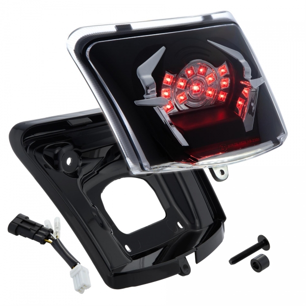 LED-Rücklicht - MK II - Vespa GTS/GTV/HPE 125-300 ccm (Bj. 2019-2022) - schwarz-glänzend mit transparentem Glas