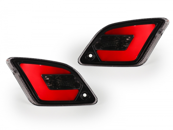 LED-Blinker-Set hinten (Positionslicht) - POWER1 - Vespa GT/GTL/GTS/GTV/HPE 125-300 ccm (Bj. 2014-2022) - smoked