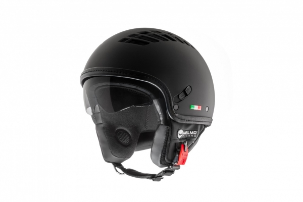 Demi-Jet-Helm - HELMO MILANO ViaColVento - schwarz-matt