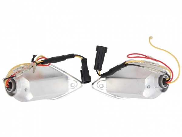 LED-Blinker-Set hinten - POWER1 - mit Positionslicht - Vespa GT/GTL/GTV/GTS/HPE 125-300 ccm (Bj. 2014-2022) - weiß-klar