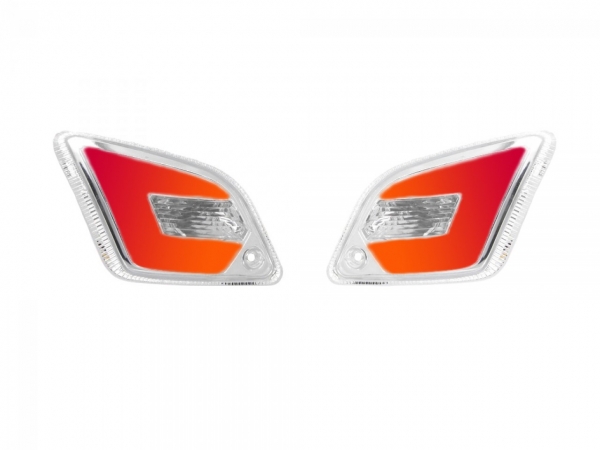 LED-Blinker-Set hinten - POWER1 - mit Positionslicht - Vespa GT/GTL/GTV/GTS/HPE 125-300 ccm (Bj. 2014-2022) - weiß-klar