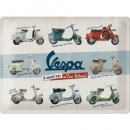 Blechschild - NOSTALGIC ART - Vespa Model Chart